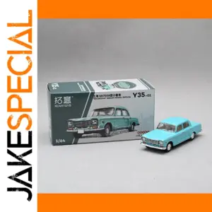 Vibrant Blue Shanghai Minibus Diecast Model