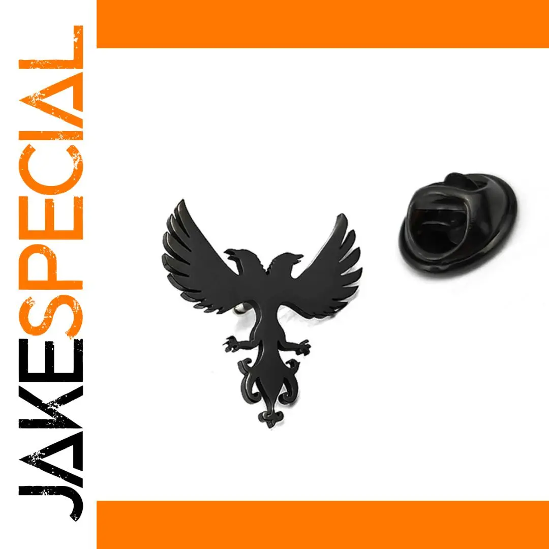 Double-Headed Eagle Brooch in Silver, Grey, Gold 1 Double-Headed Eagle Brooch in Silver, Grey, Gold