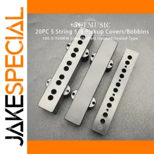 Black Pickup Covers Set for 5-String Bass
