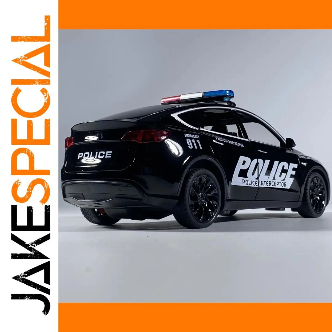 1:24 Scale Police Diecast Model Car in Black 1 1:24 Scale Police Diecast Model Car in Black