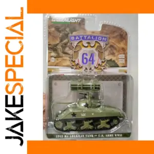 1945 M4 Sherman Tank Model 1:64 Scale Diecast