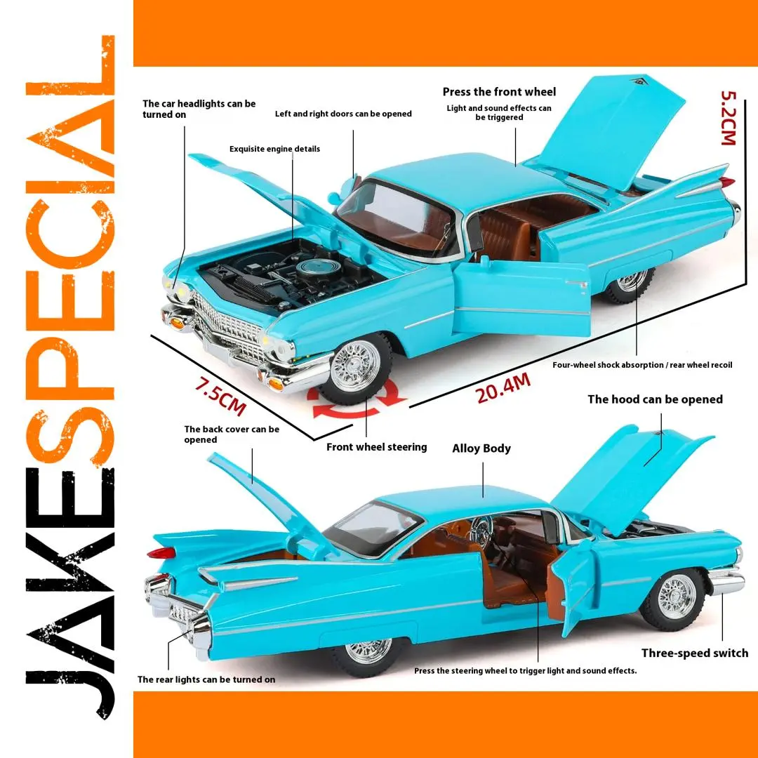 1959 Cadillac Eldorado Die-Cast Model in Blue 1 1959 Cadillac Eldorado Die-Cast Model in Blue