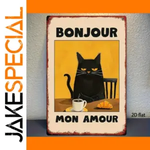 Vintage French Metal Wall Sign 20x30cm