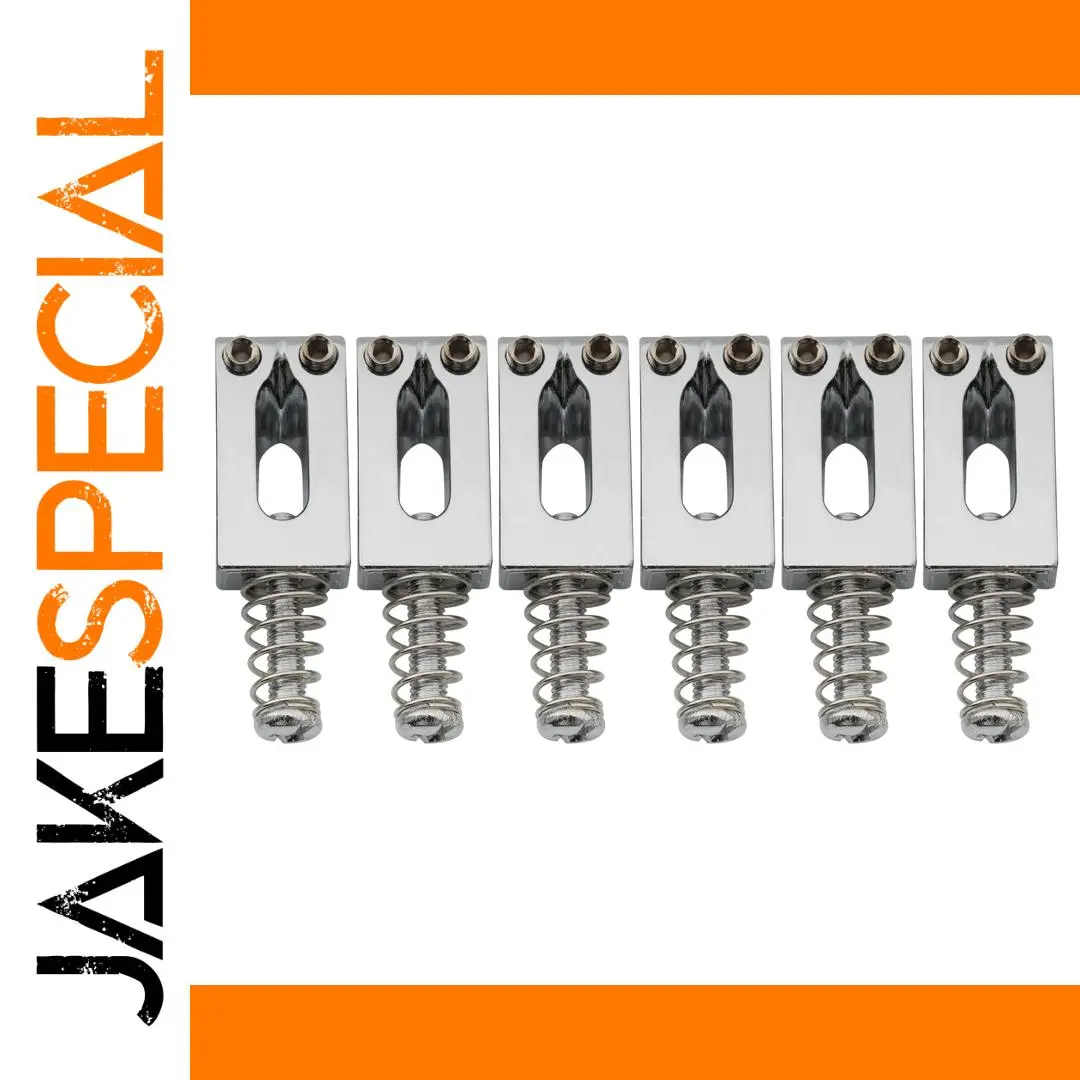 Six Zinc Alloy Strat and Tele Guitar Saddles 1 Six Zinc Alloy Strat and Tele Guitar Saddles