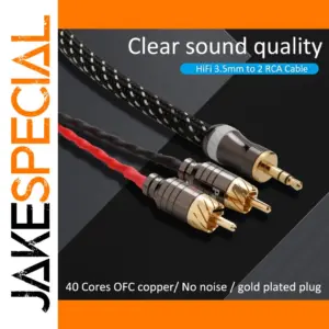 High-End 8mm RCA Audio Cable for Audiophiles