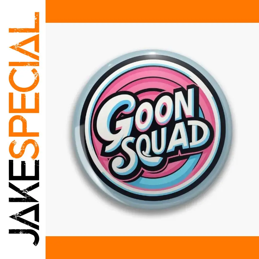 Goon Squad Cartoon Badge in Vibrant Swirls 1 Goon Squad Cartoon Badge in Vibrant Swirls