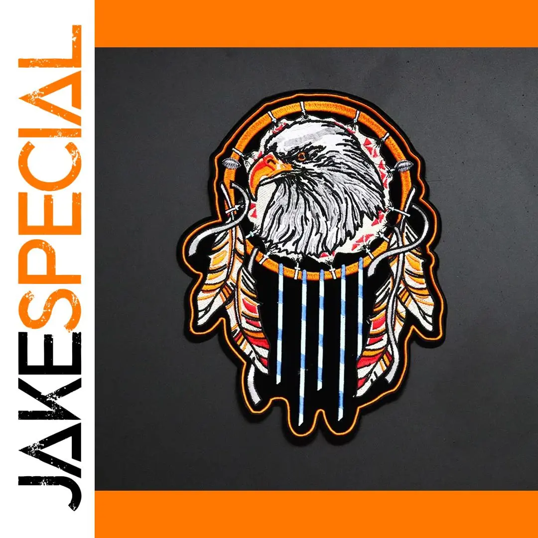 Big Dream Catcher Eagle Iron-On Patch 28.5x21.5 cm 1 Big Dream Catcher Eagle Iron-On Patch 28.5x21.5 cm