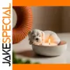 White Puppy Candle Holder for Home Decor