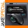 Grey Wireless Trackball Mouse with 8 Buttons
