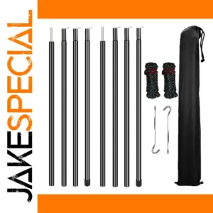 Adjustable Steel Camping Tent Poles Set