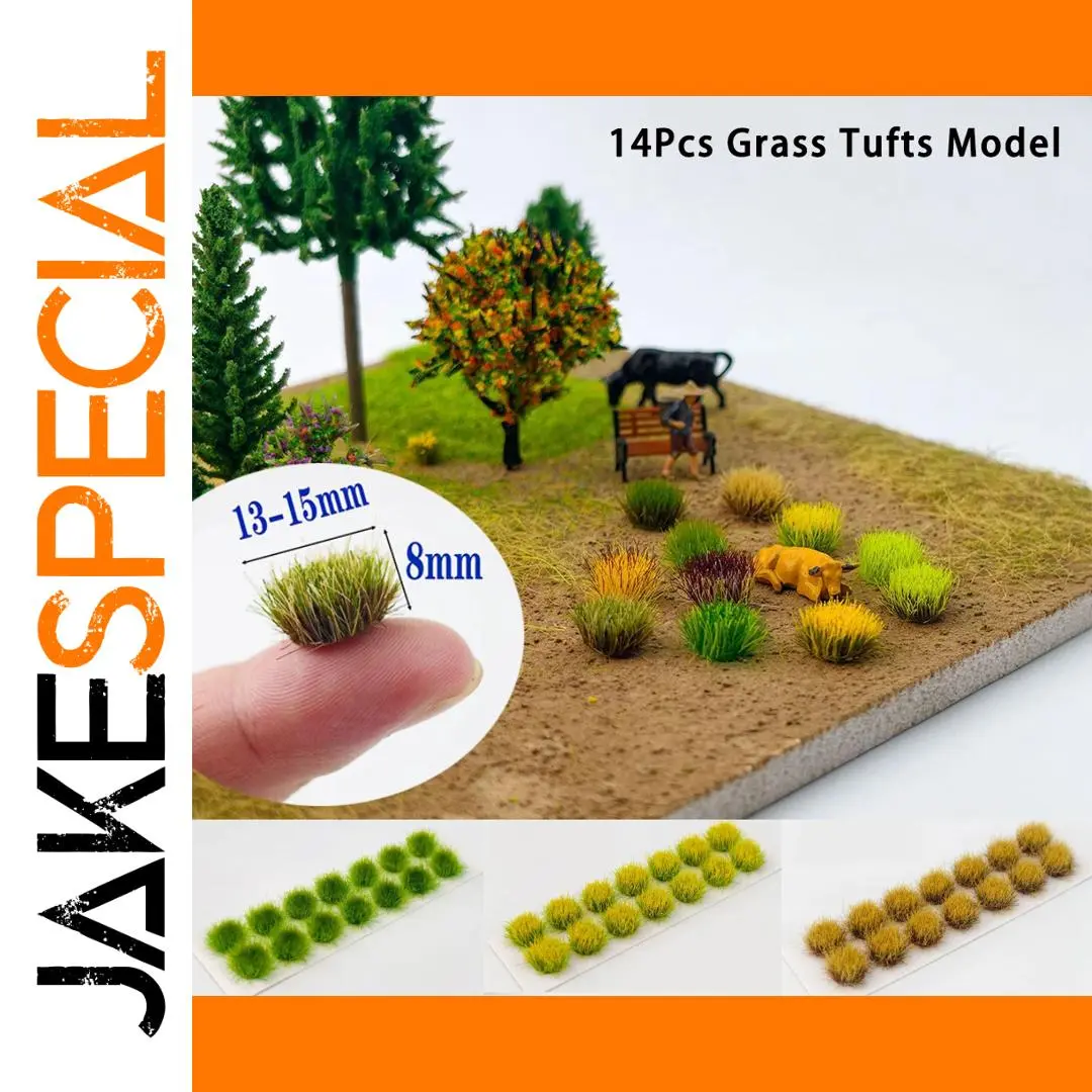 Mini Static Grass Tufts 8.1mm for Model Scenes 1 Mini Static Grass Tufts 8.1mm for Model Scenes