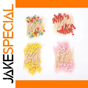 Bright Heart-Shaped Wooden Food Forks Set - Pack of 100