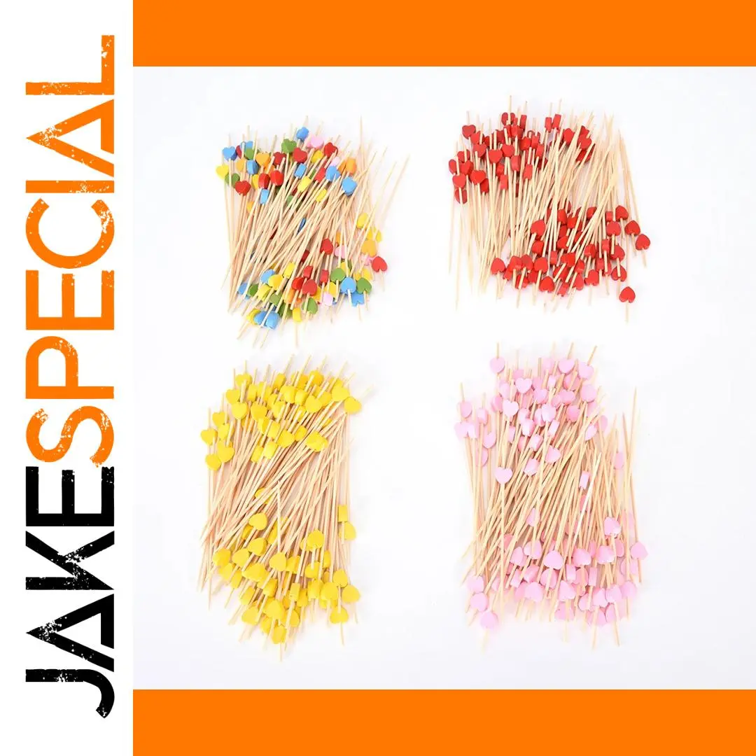 Bright Heart-Shaped Wooden Food Forks Set - Pack of 100 1 Bright Heart-Shaped Wooden Food Forks Set - Pack of 100