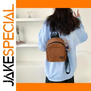 Corduroy Mini Backpack for Women