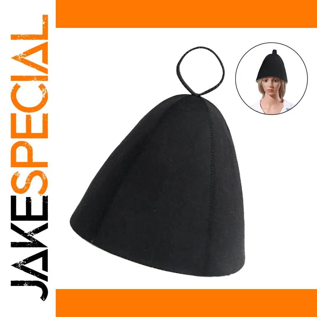 Black Felt Sauna Hat 25x23cm 1 Black Felt Sauna Hat 25x23cm