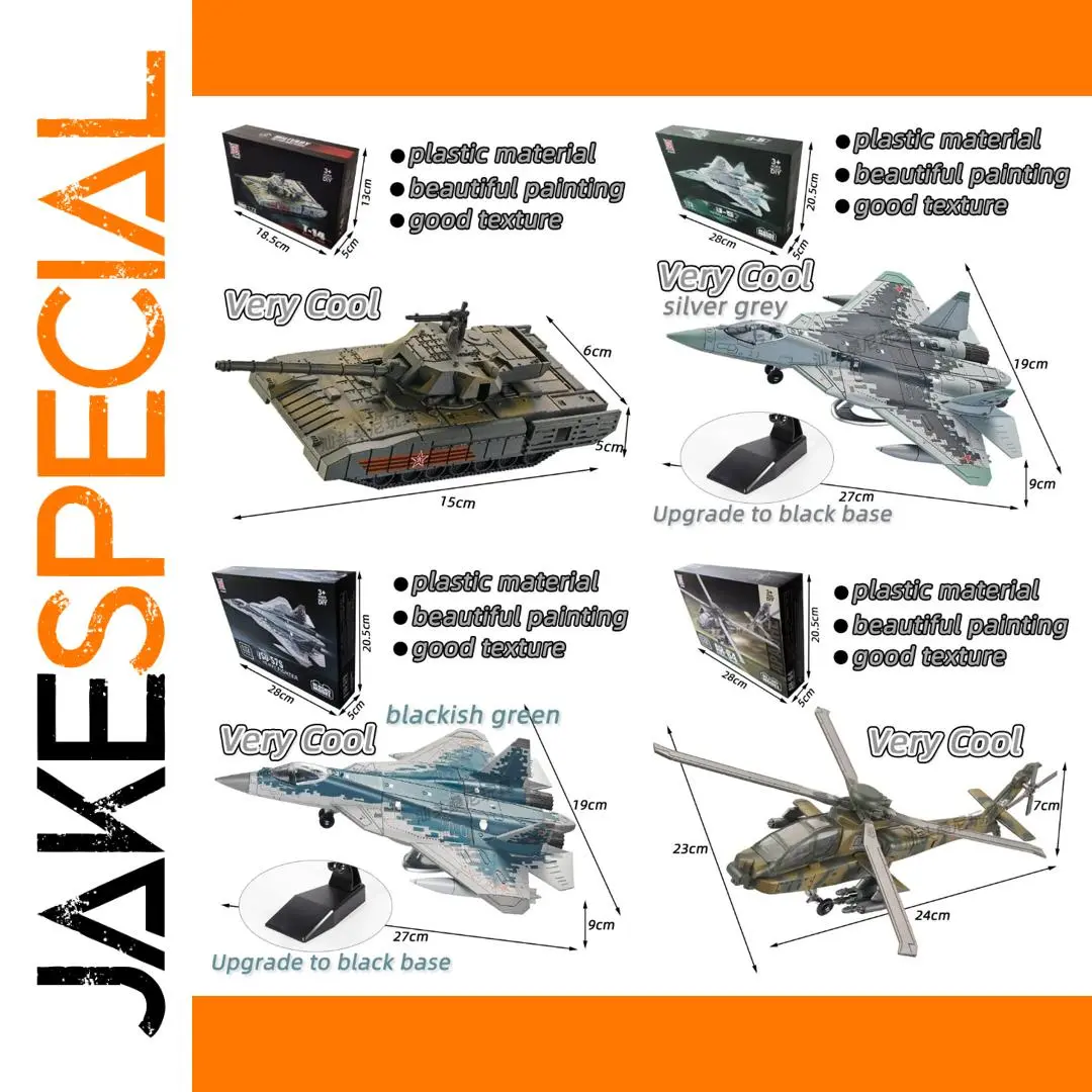 Military Vehicle Building Set with T14, SU57, AH-64 1 Military Vehicle Building Set with T14, SU57, AH-64