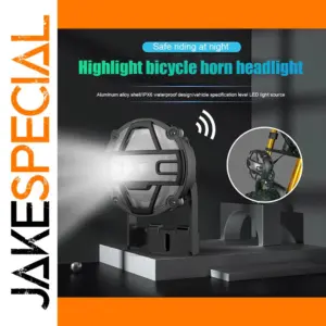 Black E-Bike Headlight with Horn for 36V/48V