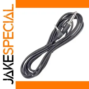 Black 2.5m Guitar Connecting Cable with Metal Plugs