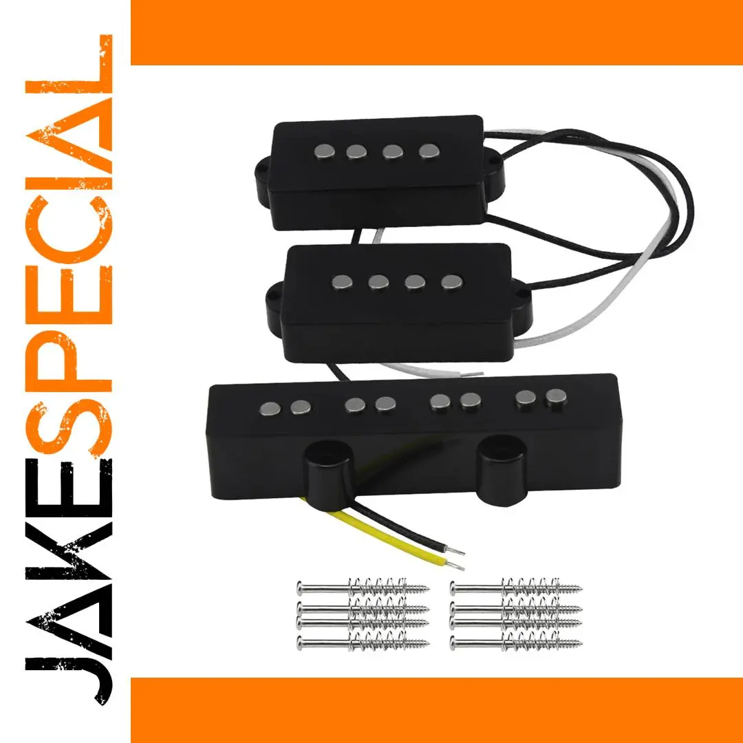 Black Precision and Jazz Bass Pickup Set 1 Black Precision and Jazz Bass Pickup Set