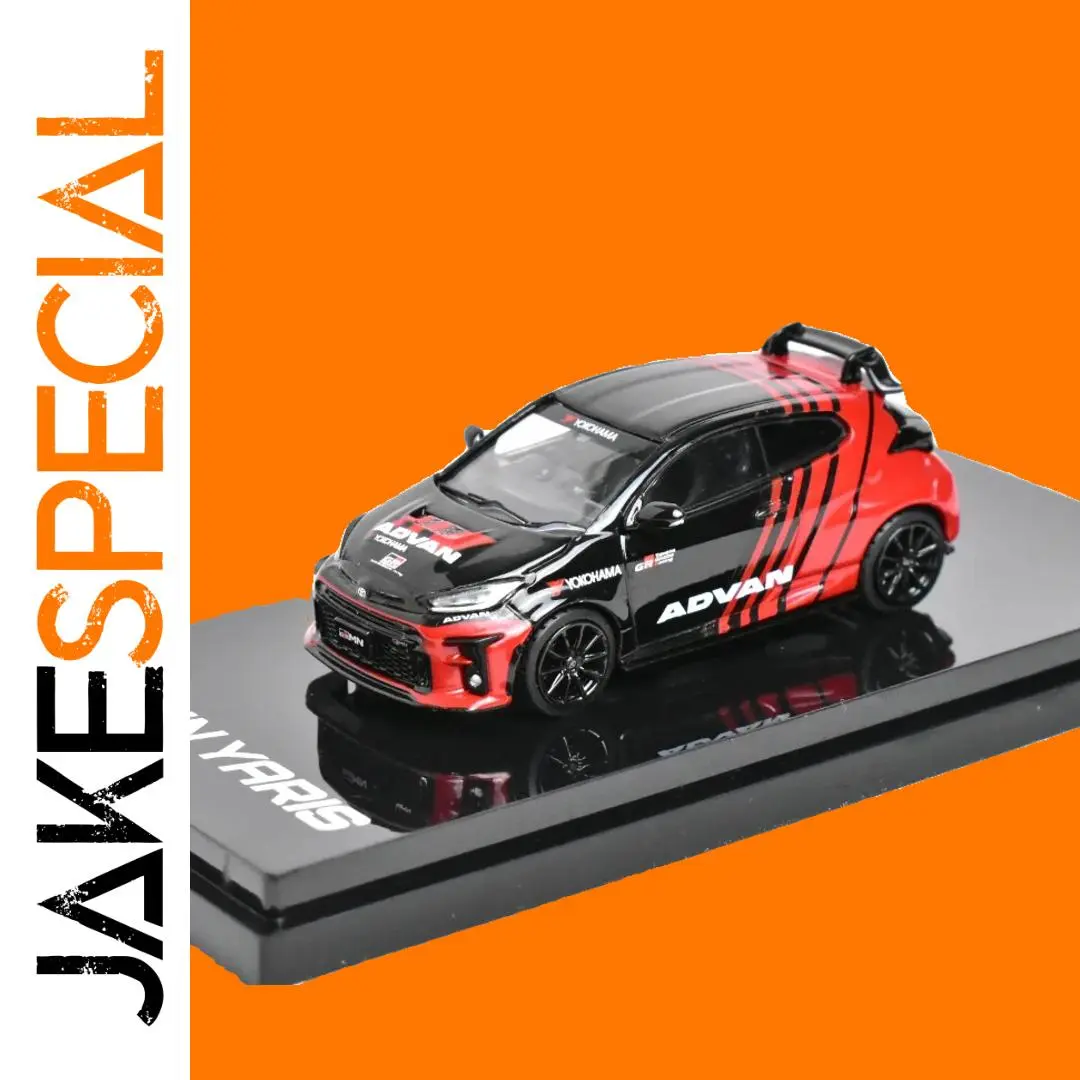 Toyota GR Yaris 1:64 Diecast Model Black & Red Graphics 1 Toyota GR Yaris 1:64 Diecast Model Black & Red Graphics