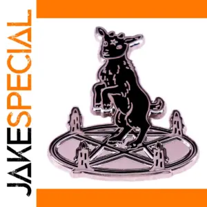 Black Gothic Witch Enamel Pin Brooch