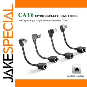 Elbow Shielded Cat6 RJ45 Network Cable 1m