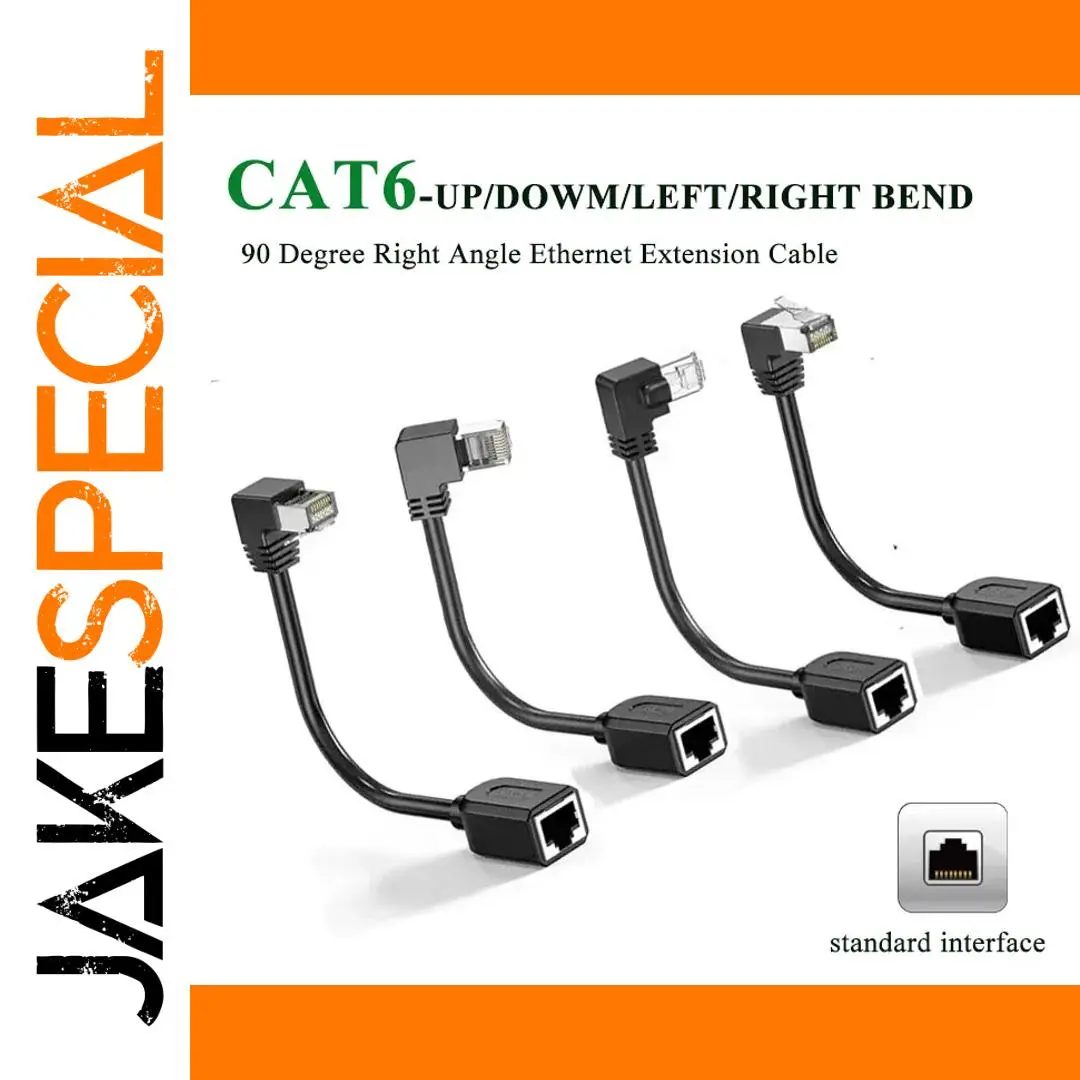 Elbow Shielded Cat6 RJ45 Network Cable 1m 1 Elbow Shielded Cat6 RJ45 Network Cable 1m