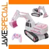 Pink RC Excavator for Kids 1/24 Scale
