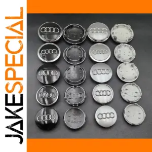 Audi Hub Cover Set with 4 Waterproof Caps