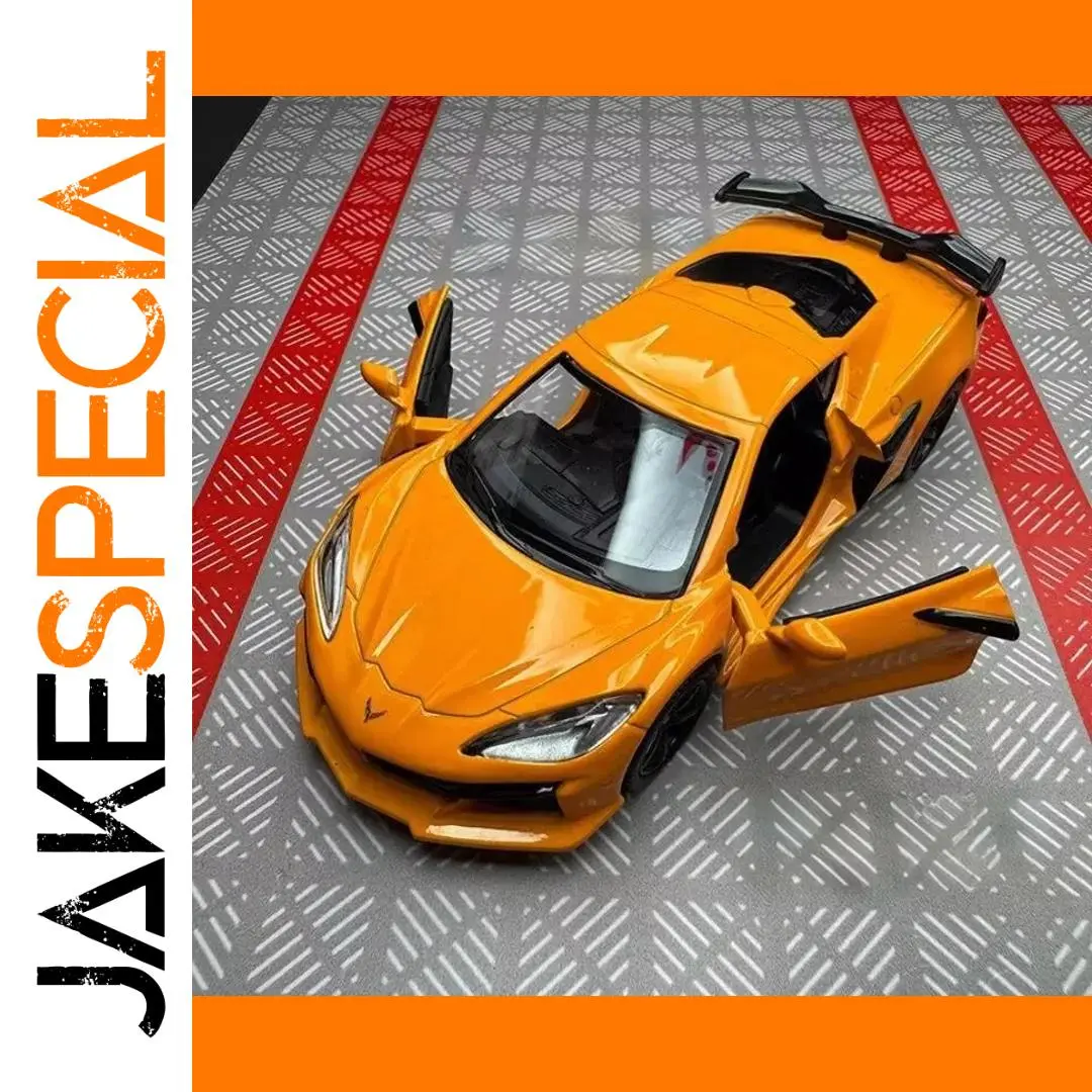 1:36 Chevrolet Corvette Z06 Diecast Model Orange 1 1:36 Chevrolet Corvette Z06 Diecast Model Orange
