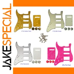 Left-Handed Fender Stratocaster Pickguard in Multiple Colors