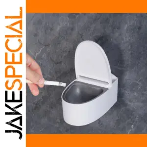 White Toilet-Shaped Wall Ashtray