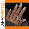 Geometric Open Ring for Women with Rhinestones