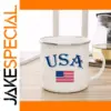 USA Patriot Enamel Mug with Flag Design