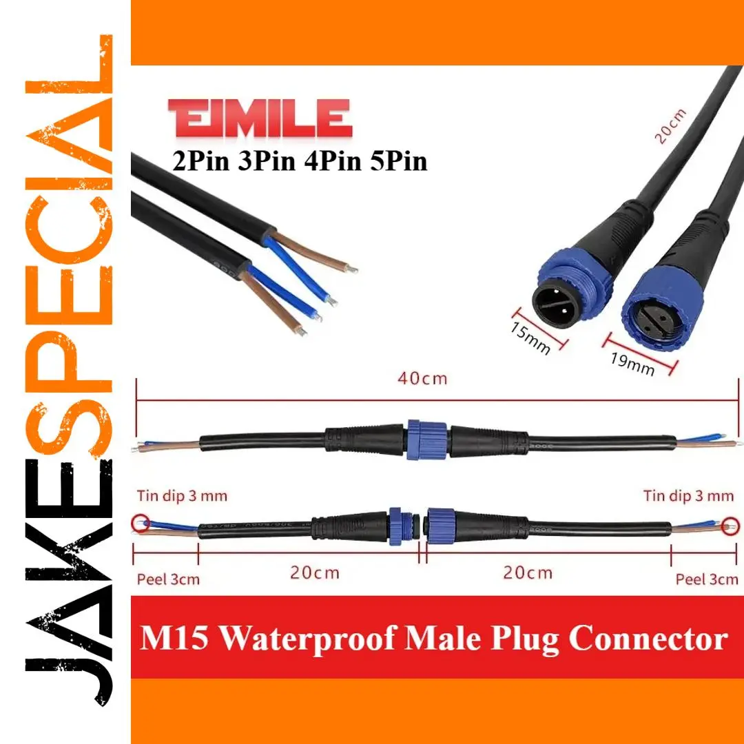 IP67 Waterproof M15 Connector Kit for Outdoor Use 1 IP67 Waterproof M15 Connector Kit for Outdoor Use
