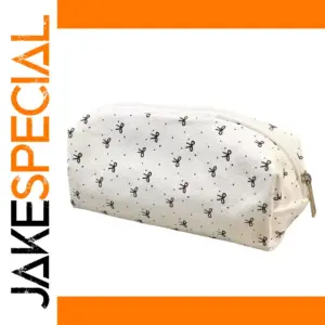 White Bow-Shaped Pencil Case for Women
