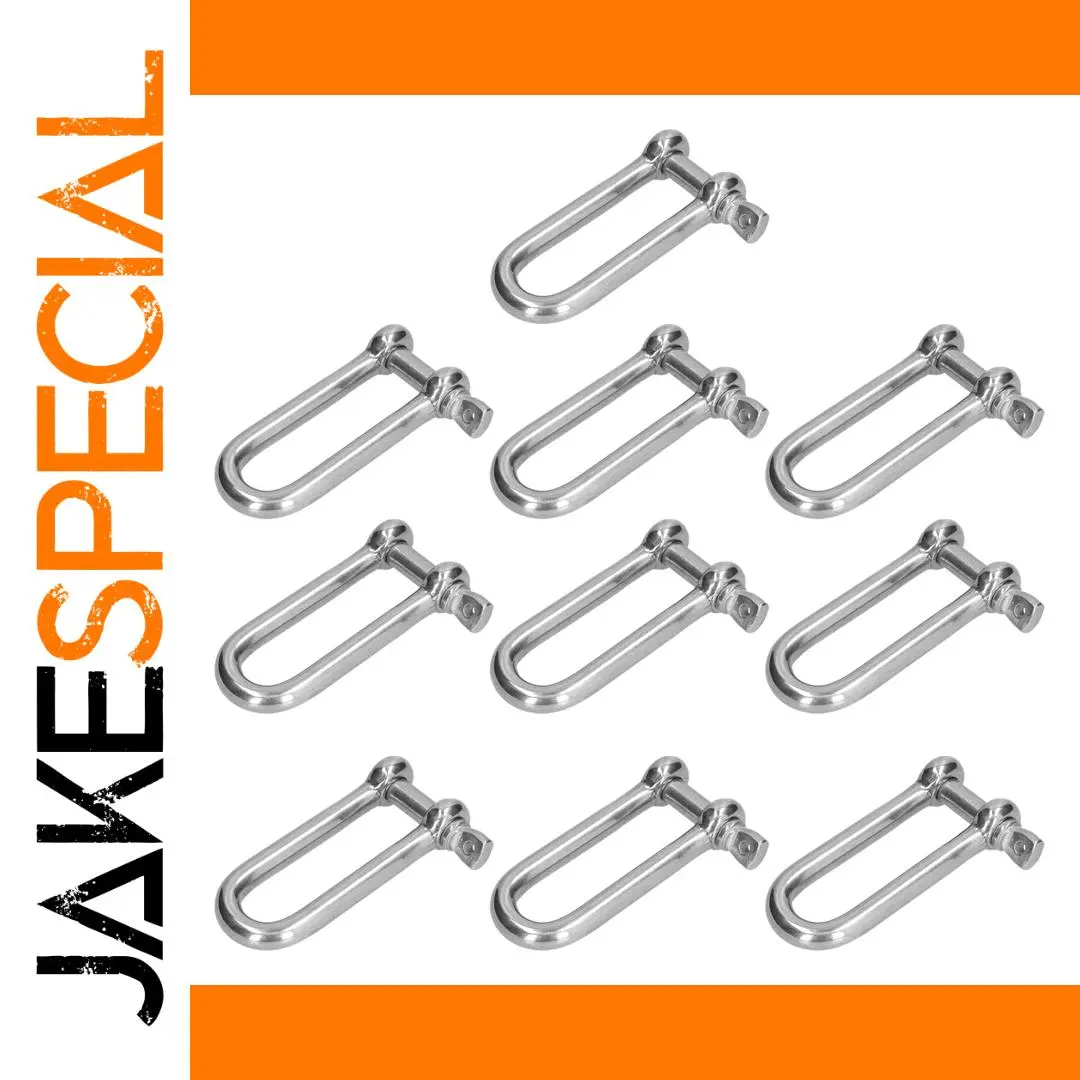 Stainless Steel Long D Shackle 4 Sizes 1 Stainless Steel Long D Shackle 4 Sizes