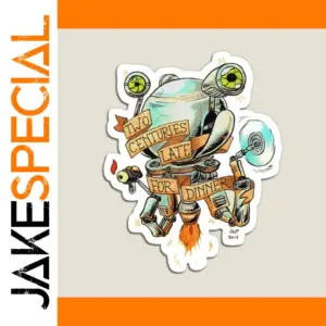 Colorful Cartoon Robot Fridge Magnet in Three Sizes