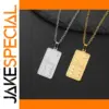 Stainless Steel Domino Pendant Necklace