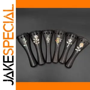 Elegant Ebony Violin Tailpiece with Inlay