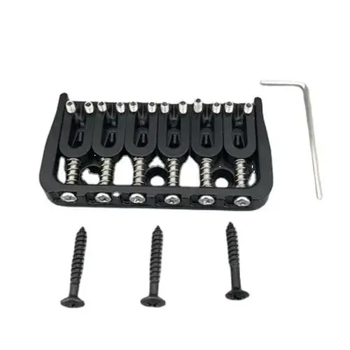 Chrome Fixed Guitar Bridge for Six Strings 7 Chrome Fixed Guitar Bridge for Six Strings - Image 7