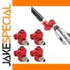 Red 360-Degree Air Hose Connectors Set of Four