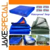Vibrant Blue & Green Waterproof Tarp 2x3m