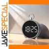Modern Circular LED Alarm Clock 11x11x4 cm