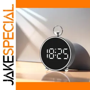 Modern Circular LED Alarm Clock 11x11x4 cm