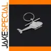 Silver Zinc Alloy Helicopter Keychain