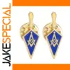 Retro Freemason Brooch Set of 2 Pins