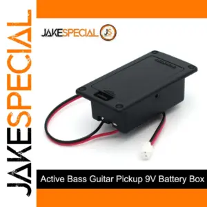 Black 9V Battery Holder for Bass Guitars