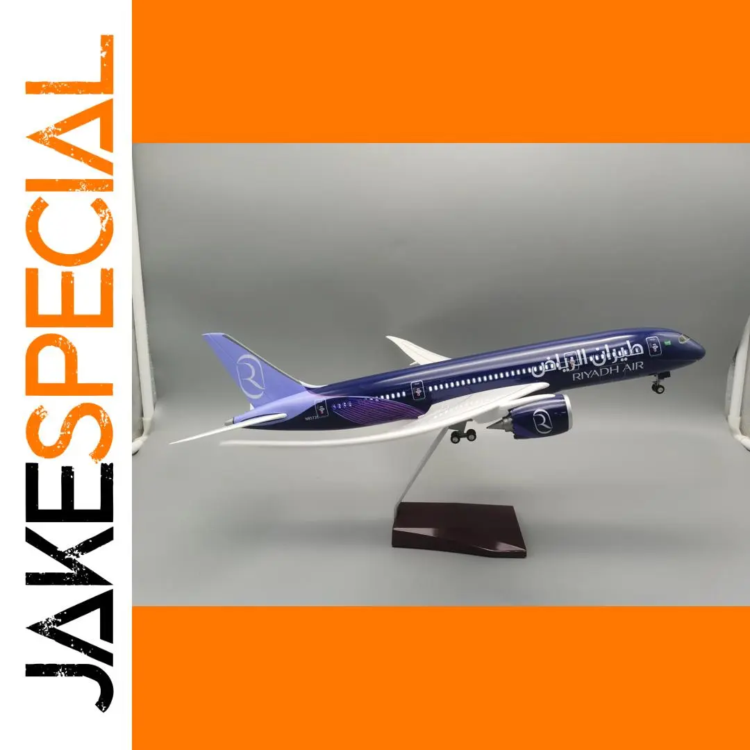 Riyadh Air Boeing 787 Model 43cm with LED Light 1 Riyadh Air Boeing 787 Model 43cm with LED Light