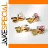 Colored Diamond Pearl Cufflink Set in Gold